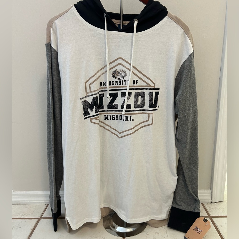 University of Mizzou Tshirt Hoodie Sz L